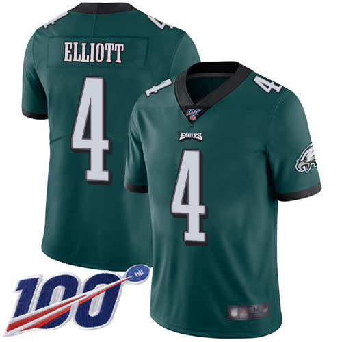 Men Philadelphia Eagles #4 Jake Elliott Midnight Green Team Color Vapor Untouchable NFL Jersey Limited Player 100th->philadelphia eagles->NFL Jersey